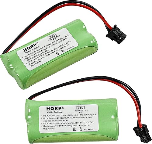 HQRP 2-Pack Cordless Phone Battery Compatible with Uniden DECT1588, DECT1363BK, DECT1560, DECT1580 Interstate Batteries ATEL0031 TEL0031 Replacement