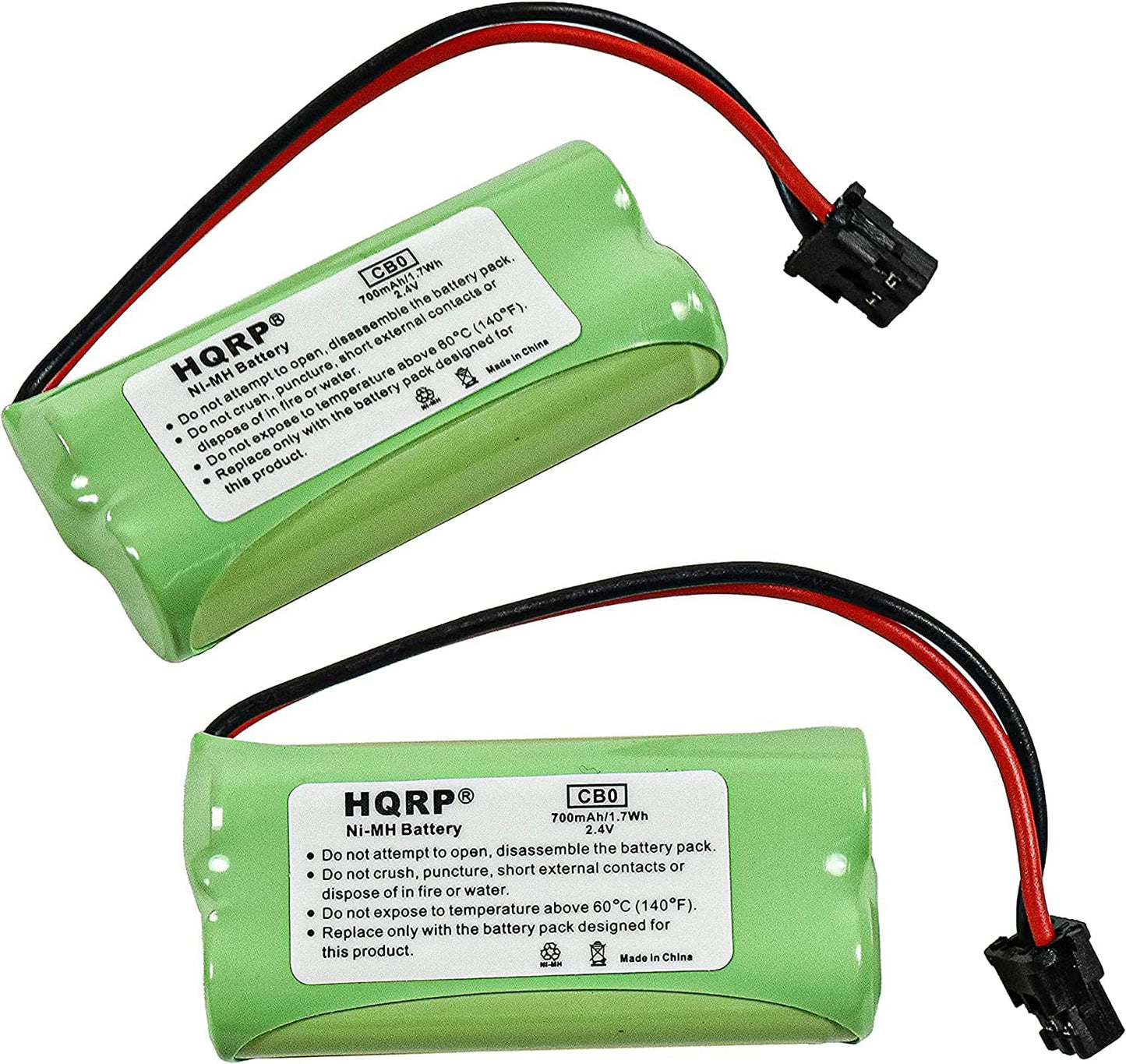 HQRP 2-Pack Cordless Phone Battery Compatible with Uniden DECT1588, DECT1363BK, DECT1560, DECT1580 Interstate Batteries ATEL0031 TEL0031 Replacement