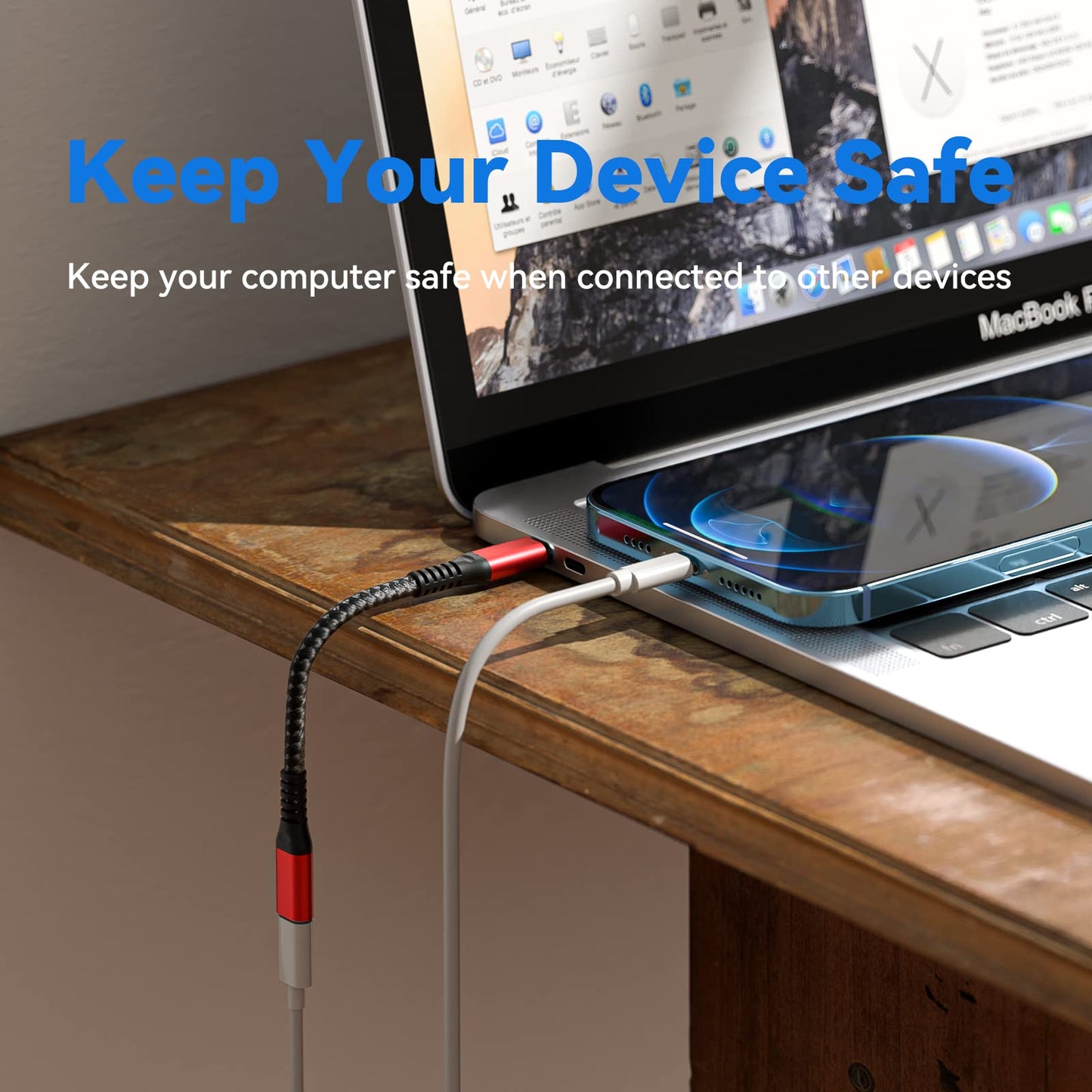 ZIYUETEK Data Blocker USB-C USB Data Blocker(2PCS),Charge-Only Adapter Against Juice Jacking, Provide Safe and high-Speed Charging