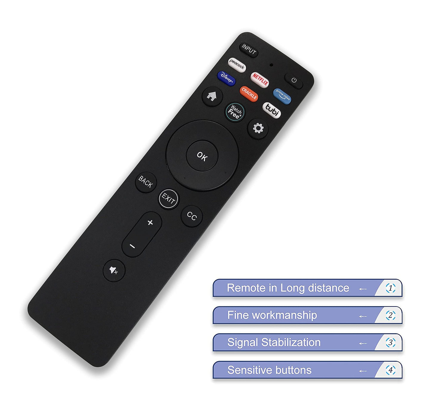 Replacement Remote Control XRT260 for Vizio V-Series M-Series Smart TV V505-J01 M50Q7-J01 V555-J01 M55Q7-J01 M65Q7-J01