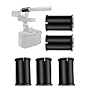Etour 6 Pcs Microphone Shock Mount Rubber Spacer Tube Microphone Sleeve Washer Compatible with Sony Camcorder Rode NTG, Sennheiser MKH Shotgun Mic