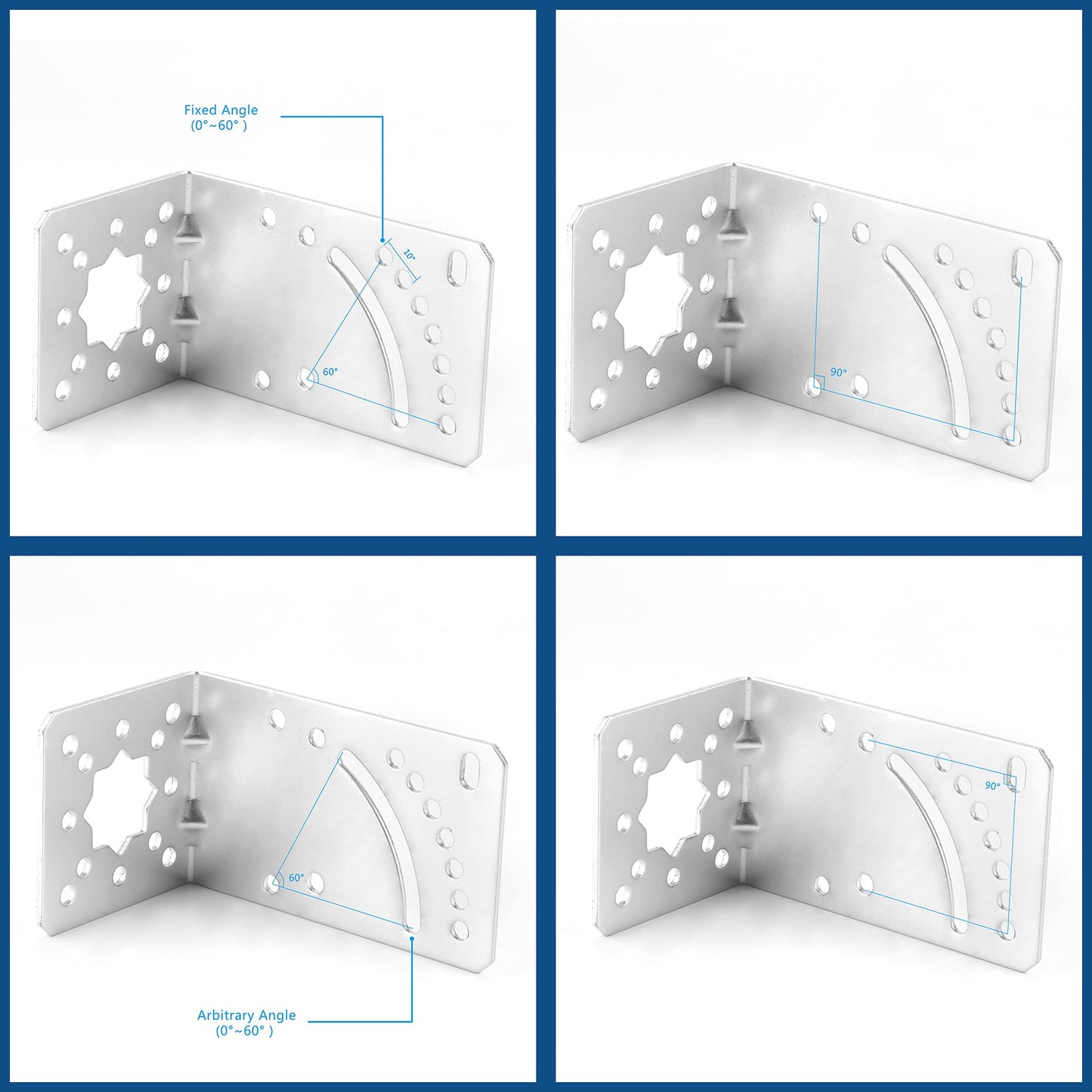ZDTECH Pole Mount Bracket L Mounting Bracket to Wall Hardware Accessories for LPDA yagi Outdoor Antenna with U-Bolt, Mounting Screws, Signal Booster