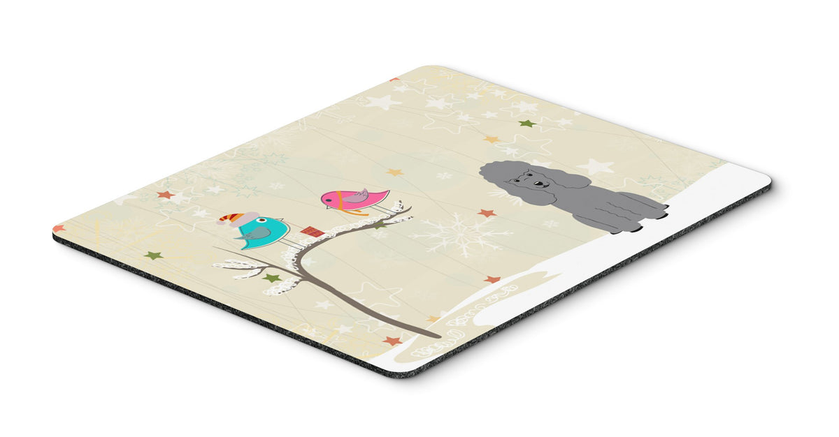 Caroline's Treasures BB2540MP Christmas Presents Between Friends Poodle - Silver Mouse Pad, Hot Pad or Trivet for Home Office Gaming Working Computers