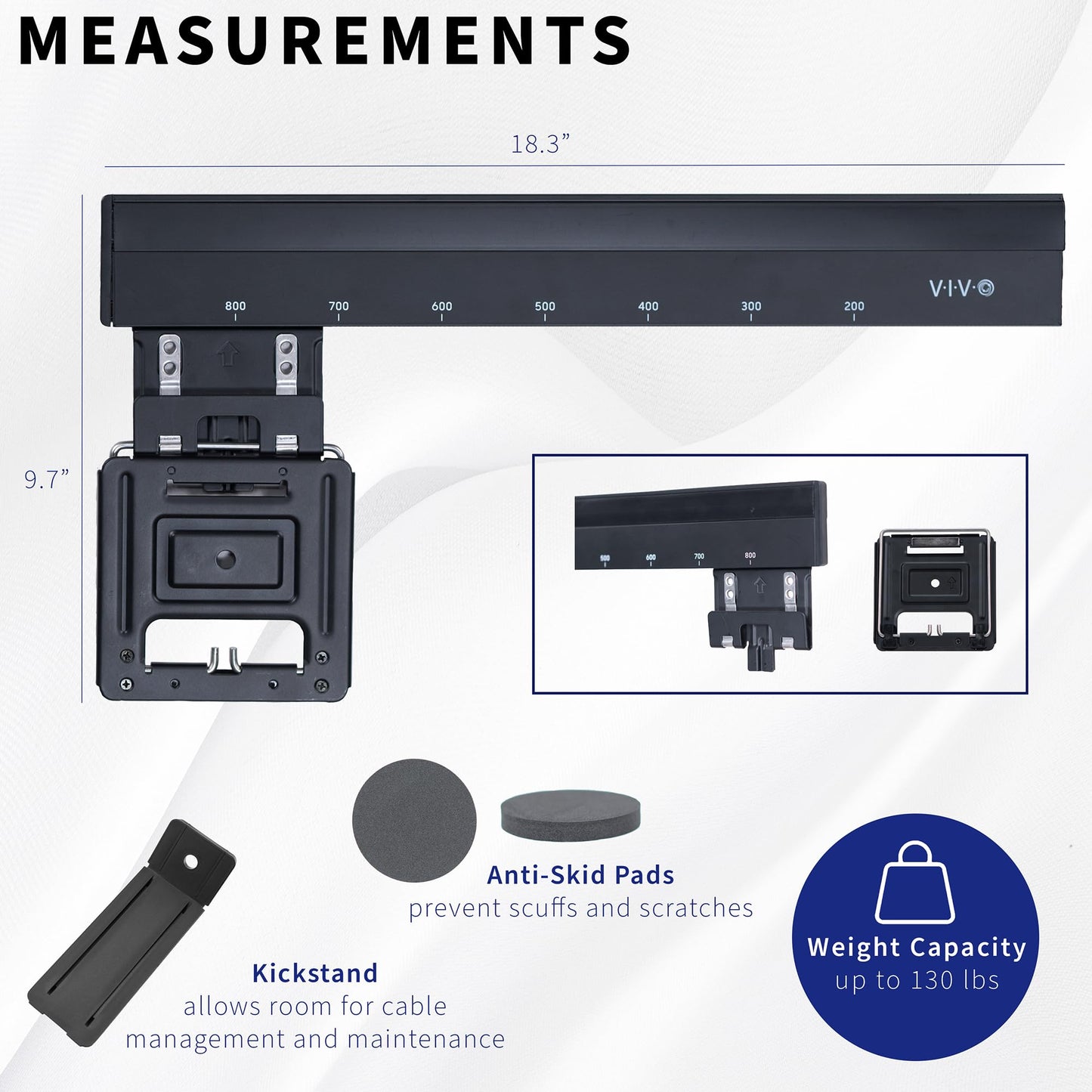 VIVO Universal Micro-Gap Flat TV Wall Mount for 43 to 90 inch Screens, Ultra Slim Profile, Mount-TVMG1