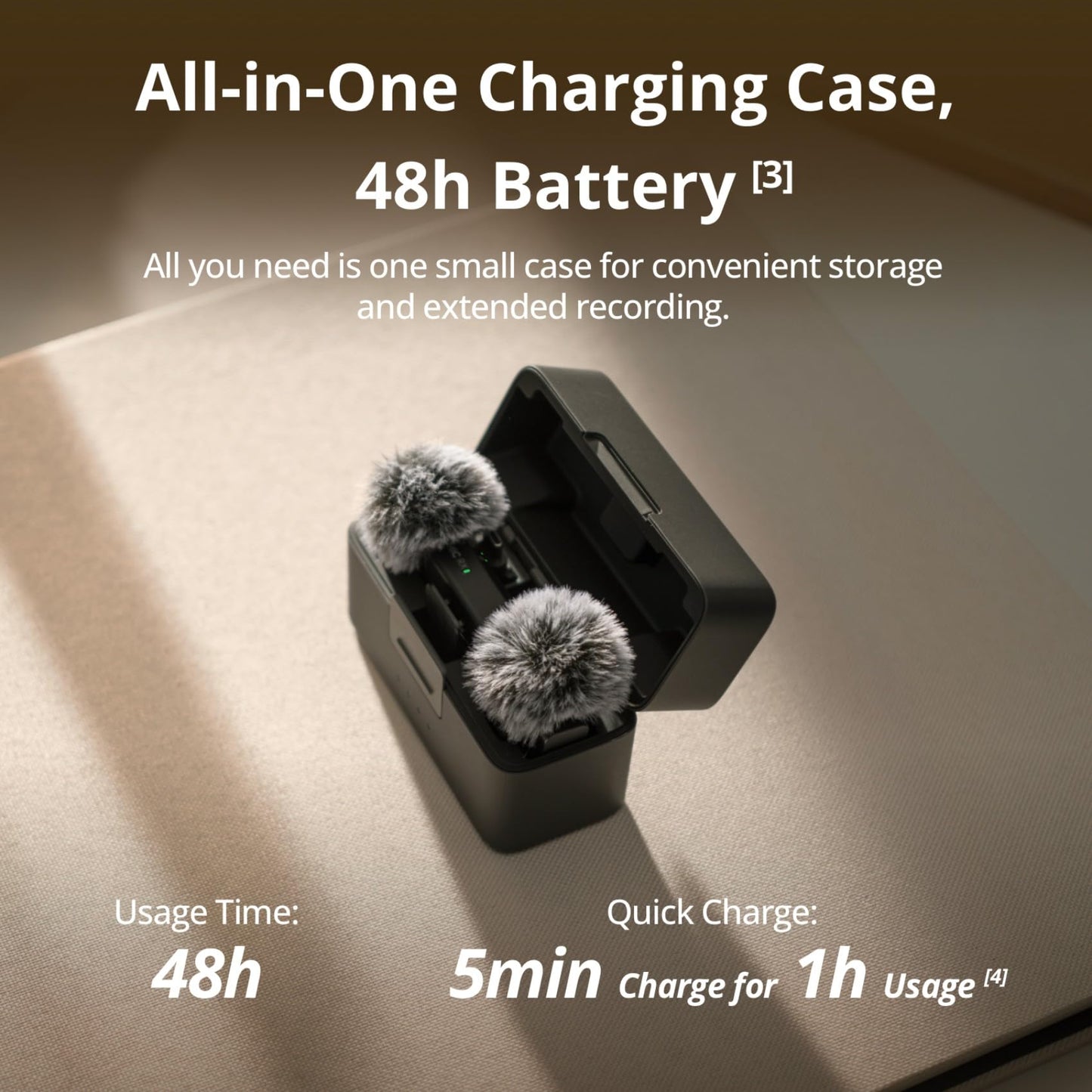 DJI Mic Mini (2 TX + 1 RX + Charging Case), Wireless Lavalier Microphone for iPhone/Camera/Android, Ultralight, Detail-Rich Audio, 48h Use, Noise
