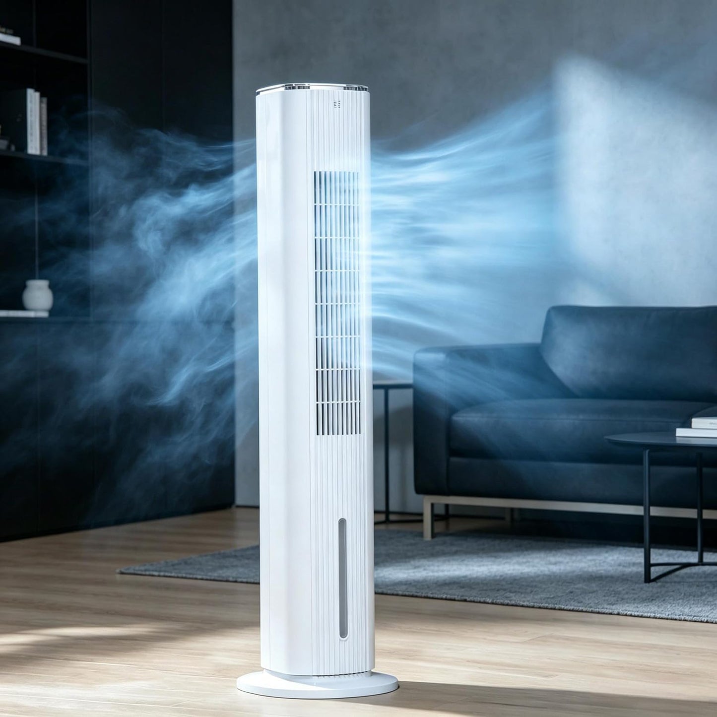 42" Evaporative Air Cooler & Humidifier Tower Fan, White