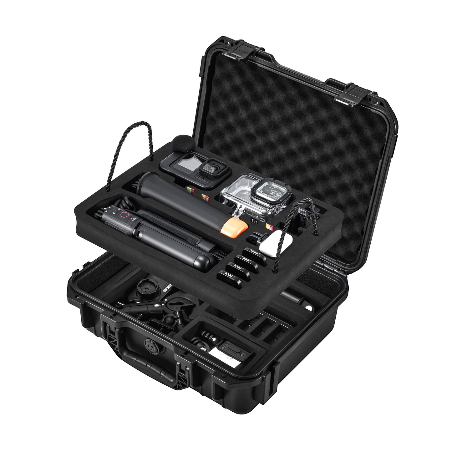 Hard Case Organizer For Gopro Hero 13/12/11/10/9/8 Media Mod/Volta/Protective Housing/Chest Mount Creator Edition Accessories Waterproof Travel