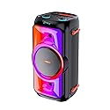 QAU Bluetooth Speaker 160W Peak Large Stero Sound for Outdoor,Deep Bass,TWS,Loud with Lights,Portabe Wireless Big Speakers with Long