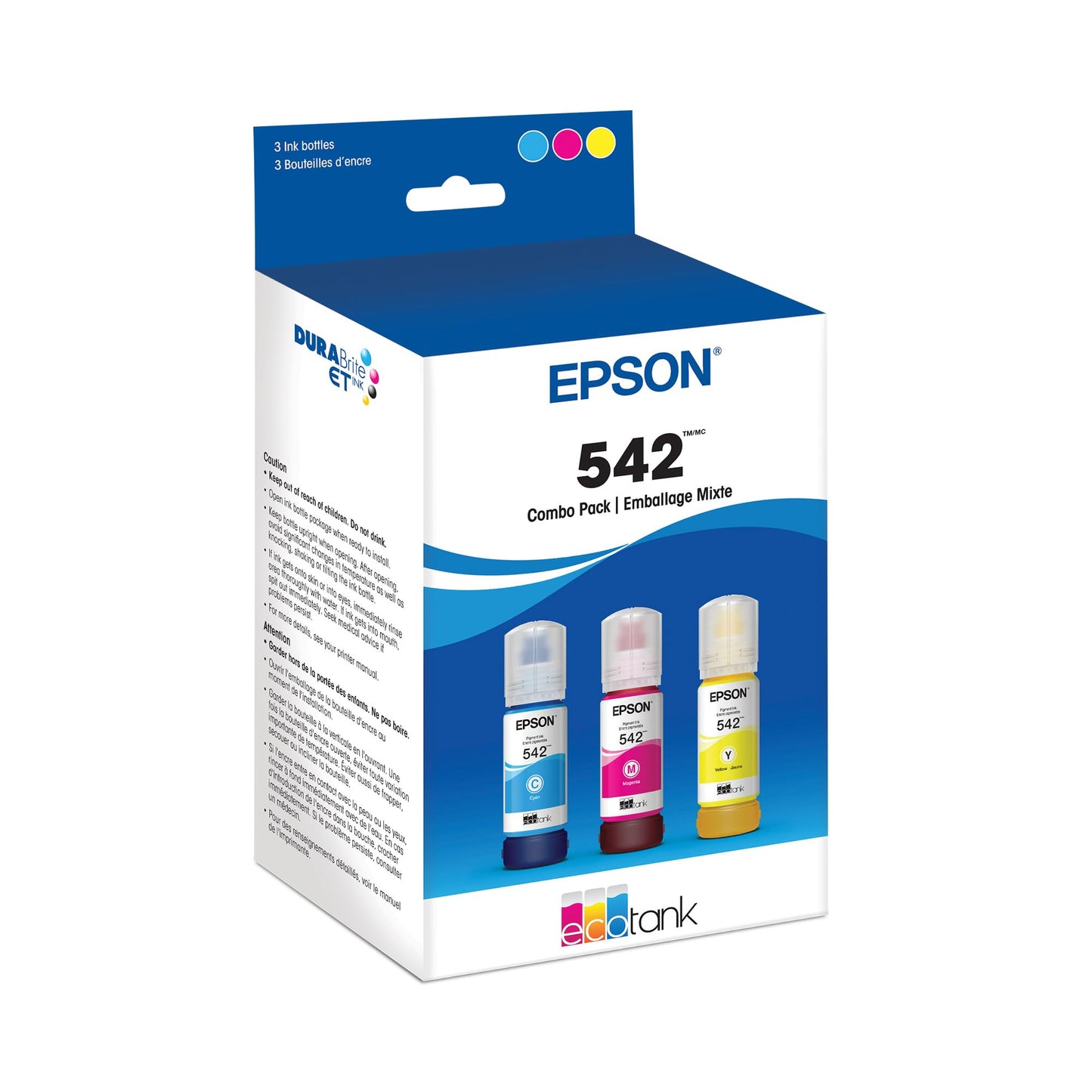 EPSON 542 EcoTank Pro Ink Ultra-high Capacity Bottle Color Combo Pack (T542520-S) Works with ET-5150, 5170,5180, 5800, 5850, 5880, 16600, 16650