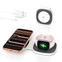 Charging Station for Apple Multiple Devices?2 in 1 Foldable Wireless Charger for Magnetic Wireless Charger Station Travel Charging Pad for Apple