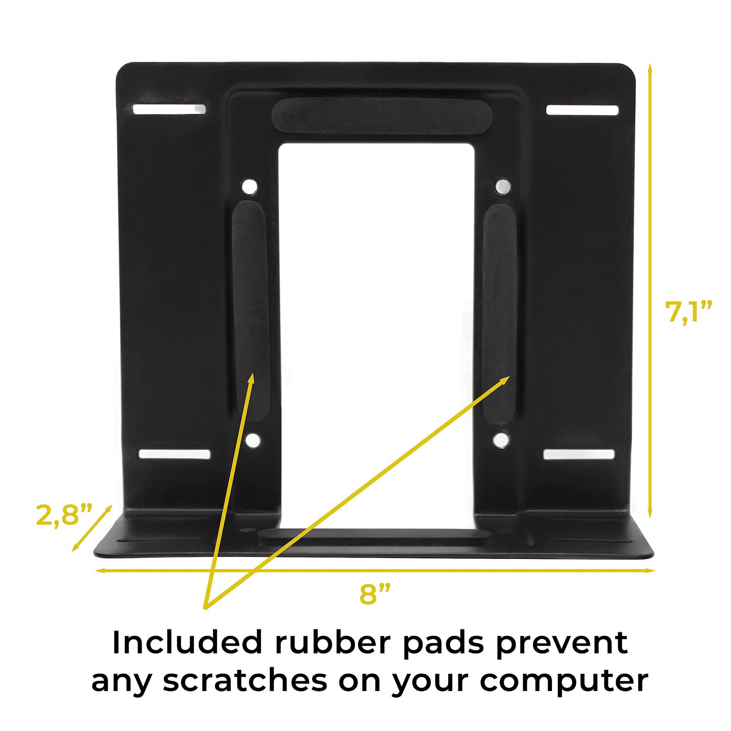 HumanCentric SFF Under Desk PC Mount and PC Wall Mount Bracket for Small Form Factor Desktop Tower, UPS Wall Mount Bracket, Adjustable CPU Holder