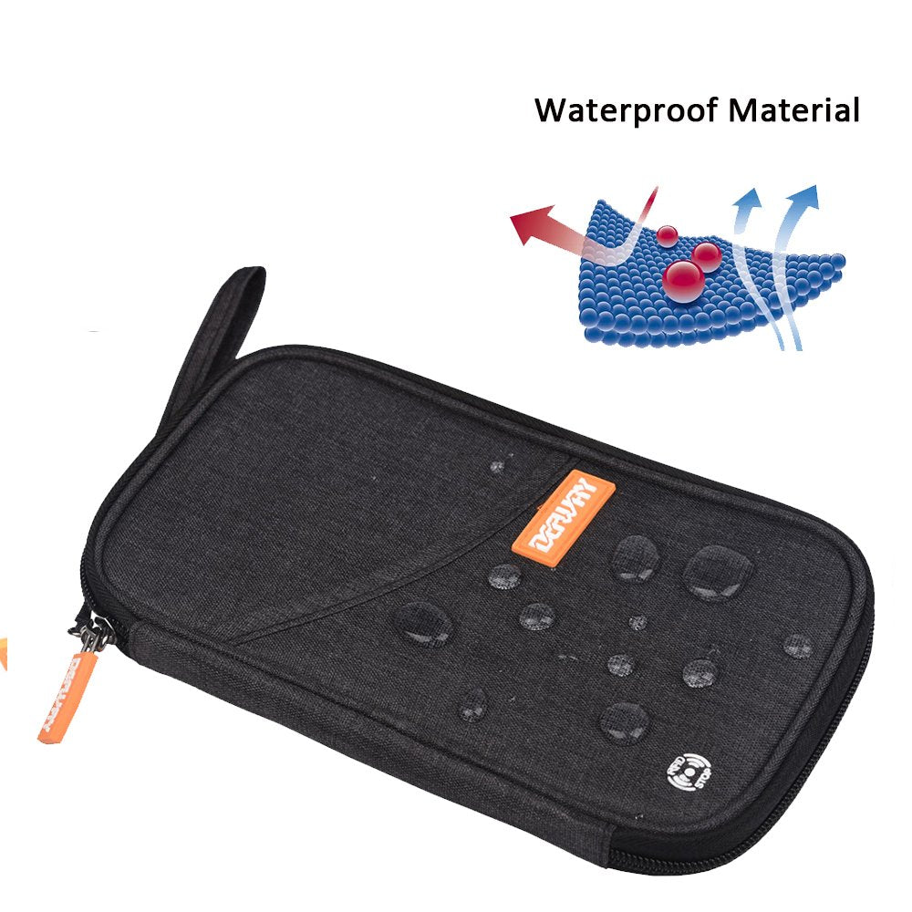 defway Family Passport Holder – RFID Blocking Travel Wallet for 4 Passports, Document Organizer & Travel Essentials for Men & Women, Black