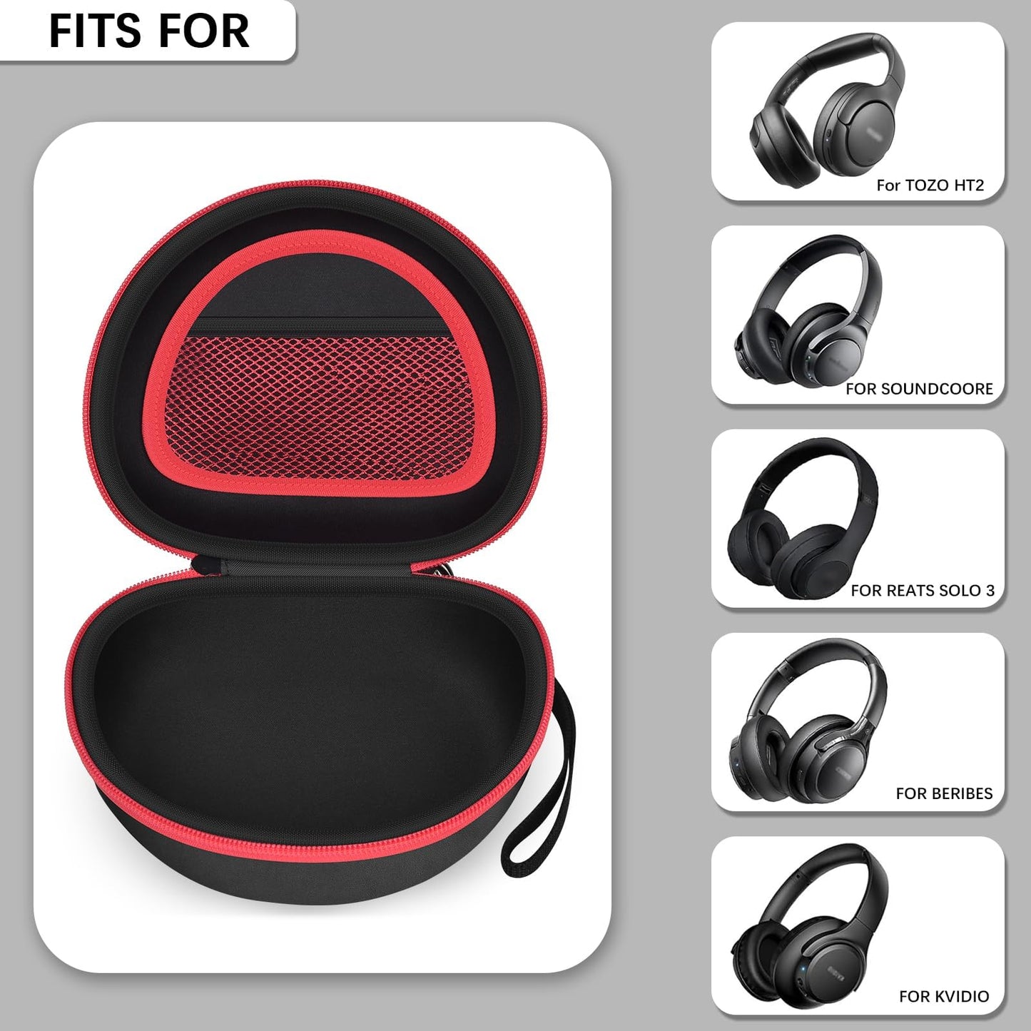 Headphone Case for Picun B8 P26/ for Beats Solo 4, Studio Pro, Solo3, Studio3 On-Ear Headphones More Foldable Bluetooth Wireless Headset (Extra Large)