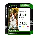 TRUINK 31XL 32XL Ink Cartridge 5-Pack Replacement for HP 31 and 32 Combo Pack Compatible with HP Smart Tank 7301 7001 5101 5000 5102 Printer Ink(5PK