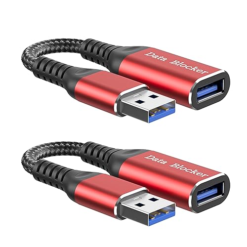 ZIYUETEK USB Data Blocker, Charge-Only Adapter USB Blocker(2PCS), Provide Safe and high-Speed Charging, Protect Against Juice Jacking, Hacking
