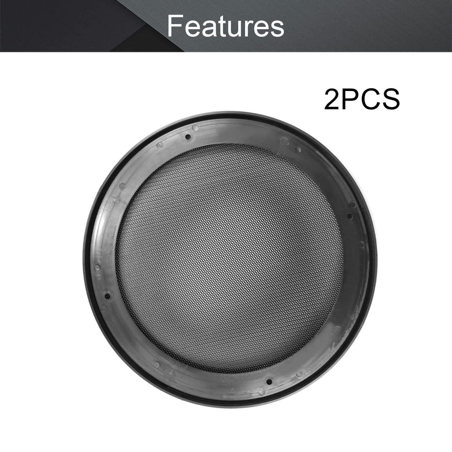 Fielect 2Pcs 8" Speaker Grill Cover Mesh Decorative Circle Woofer Guard Protector Cover Audio Accessories Black Cloth Cover with 8 Screws