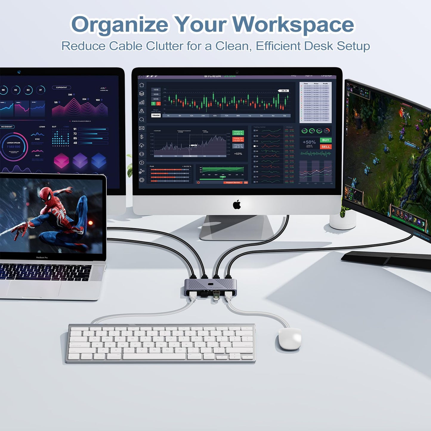 USB 3.0 Switch, 4 Computers Sharing 4 USB Devices, One-Button Switcher for Keyboard Mouse Printer Scanner, USB Peripheral Sharing Hub for PC Laptop