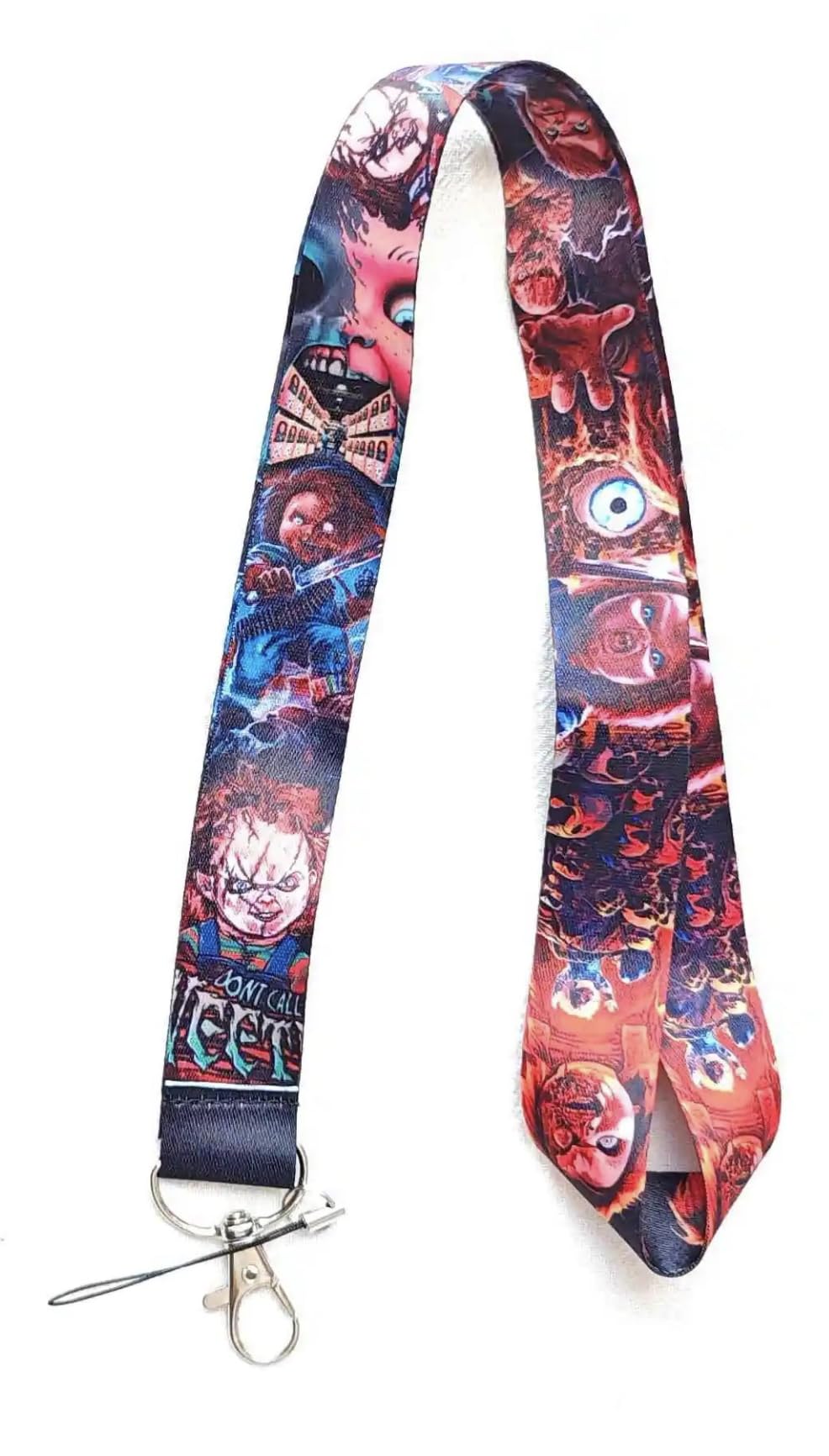 Pinstant Chucky Child's Play Horror Movie Halloween 17.7"" Neck Lanyard Keychain Holder ID Badge Mobile Phone Pin Strap, Mixed