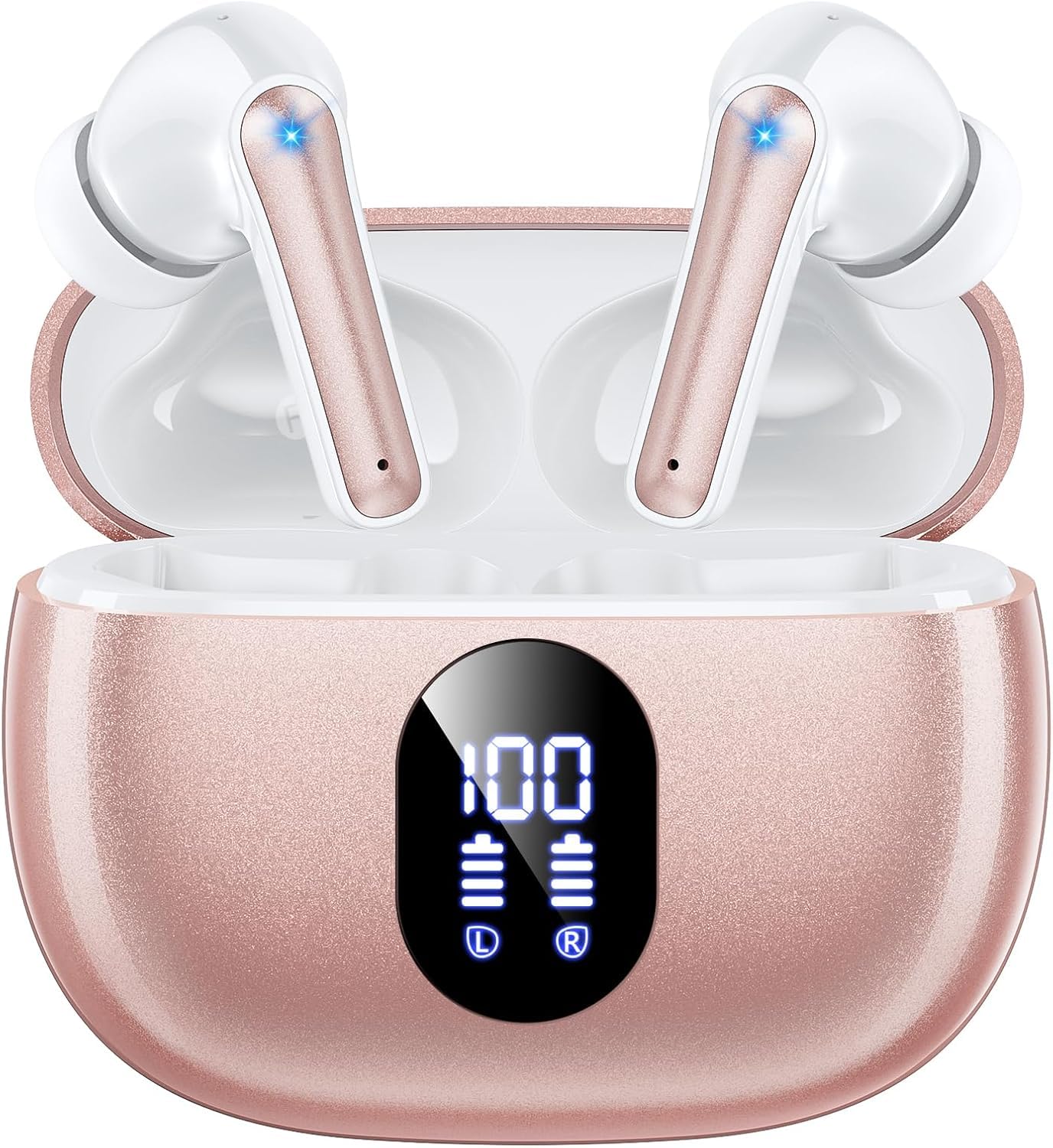 ZZU Wireless Earbuds, Bluetooth Ear Buds with Big Bass Stereo Sound, 48 Hours Playtime, Lightweight in-Ear Fit Earphones, IPX7, Hands-Free Calls…