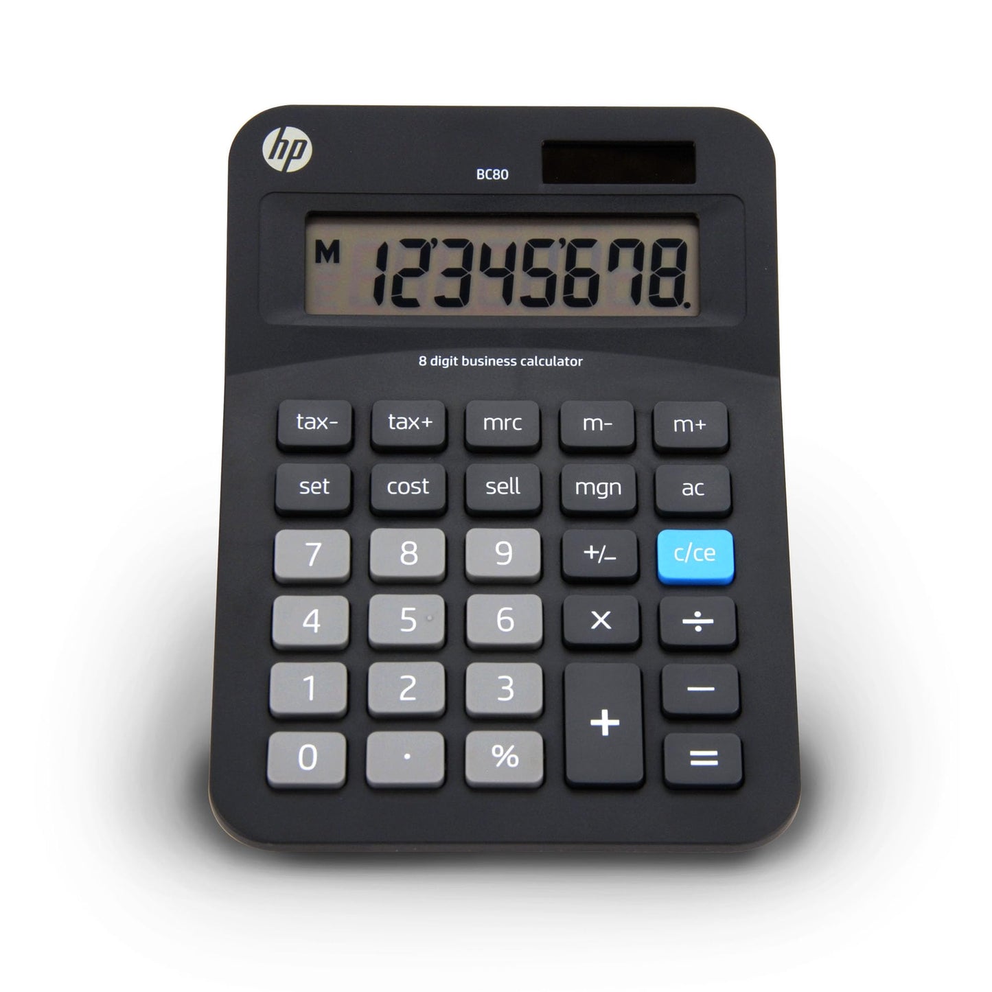 HP - Mini Desktop Business Calculator, 8-Digit Solar Powered Desktop Calculator