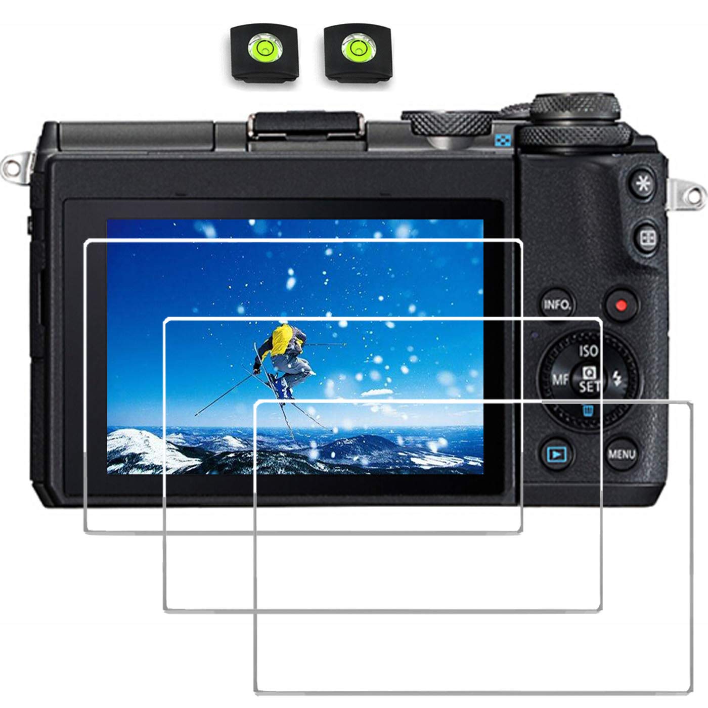 debous Screen Cover for Canon Eos M50 M6 M6 Mark II M100 M50 Mark II Camera, Tempered Glass (3 pack)