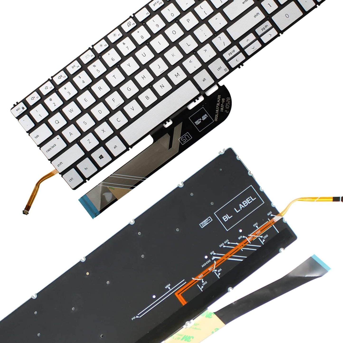 PAEBAI+ Replacement Laptop Keyboard Backlight for Dell inspiron 15 3501 3502 3505 5501 5502 5508 5584 5590 5593 5594 5598, inspiron 15 7500 7501 7590