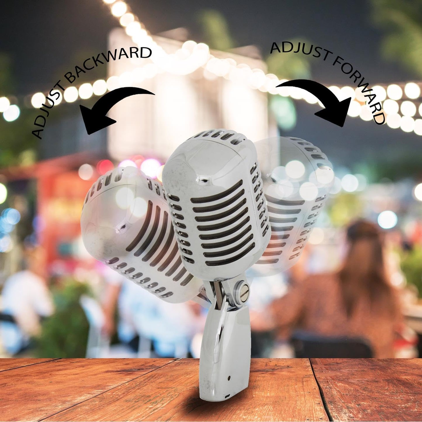 Pyle Classic Retro Dynamic Vocal Microphone - Old Vintage Style Metal Unidirectional Cardioid Mic with XLR Cable - Universal Stand Adapter - Live