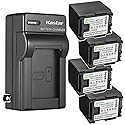 Kastar 4-Pack Battery and AC Wall Charger Replacement for Canon VIXIA HF S100 HFS100, VIXIA HF S200 HFS200, VIXIA HF10, VIXIA HF11, VIXIA HF20, VIXIA