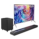 Miroir 3.1CH Dolby Atmos Soundbar for Smart TV, 390w Virtual Atomos Surround Sound & Wired Subwoofer, 4K HDR Passthrough, HDMI/eARC Home Theater