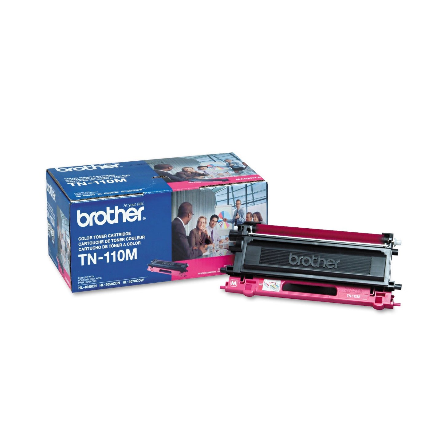 Brother TN110M Original Toner Cartridge, Magenta - in Retail Packaging
