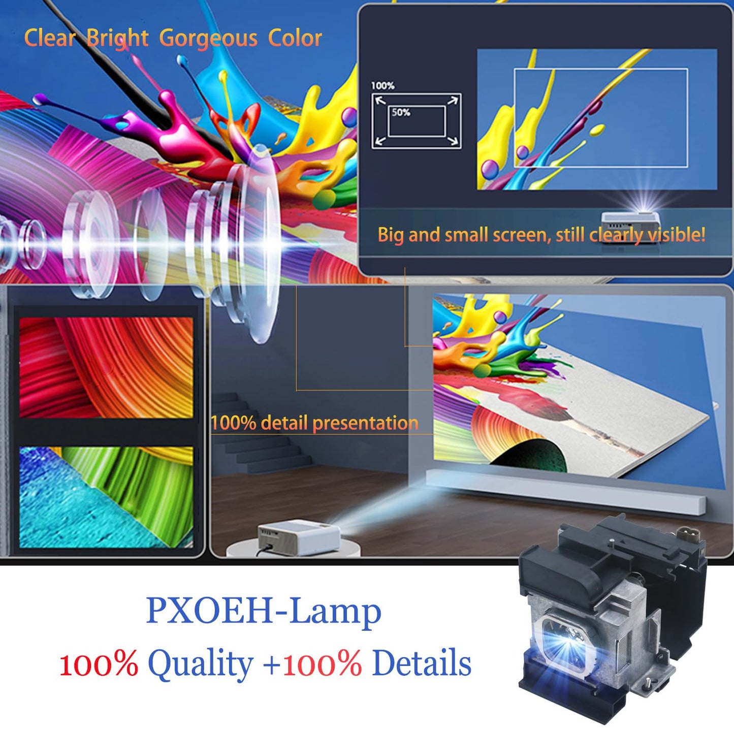 A+ Quality ET-LAA410 for Panasonic PT-AE8000U PT-AE8000 PT-AT6000E PT-AT6000 Premium Quality Replacement Projector Lamp Bulb with Housing