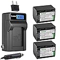 Kastar 3-Pack NP-FH70 Battery and LCD AC Charger Compatible with Sony DCR-SR30 DCR-SR300 DCR-SR32 DCR-SR33 DCR-SR35 DCR-SR36 DCR-SR37 DCR-SR38