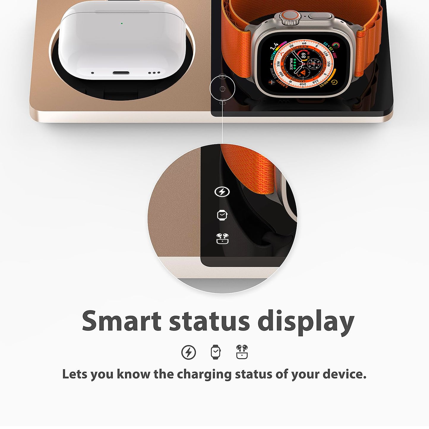 3 in 1 Charging Station for Apple Devices: Mag-Safe Charger Stand Fast Charging, Wireless Charger for iPhone 17 Air 16 15 14 13 12 Series, Apple Watch