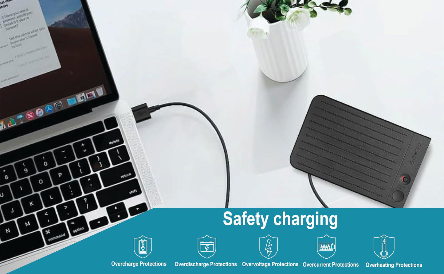 2xPack USB C Magnetic Charger Cables for PLAUD Note AI Voice Recorder 4 Pin Replacement Magnetic Charging Cable Cord, Back Up Accessories