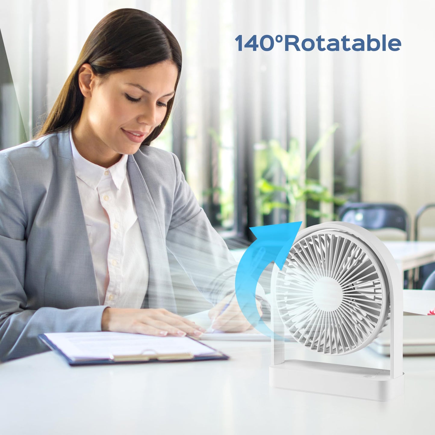 Yaoledly Magnetic Cruise Ship Fan, Portable USB-C Desk Fan with Strong Magnet Base, Adjustable 3 Speed & Quiet Operation, Ideal for Cruises Office