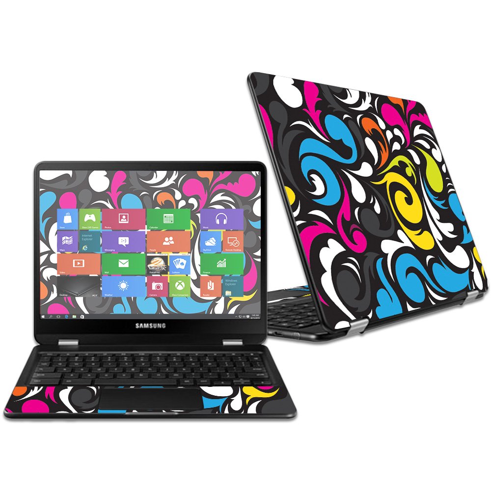 MightySkins Skin Compatible with Samsung Chromebook Pro 12.3" - Swirly | Protective, Durable, and Unique Vinyl Decal wrap Cover | Easy to Apply…