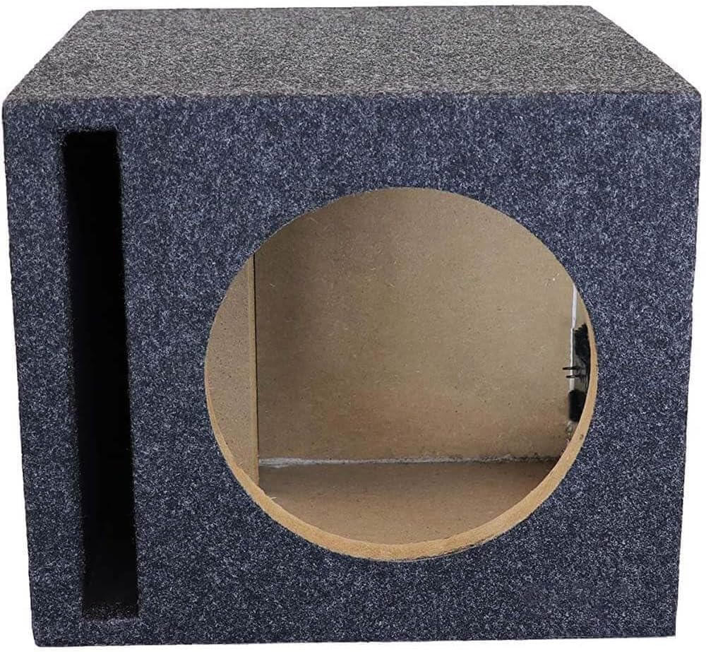 King Boxes Carpeted Universal Subwoofer Box, 12" Single Ported, S12V - Open Box