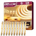 EMITEVER COB LED Strip Lights Warm White, 2700K Tape Light Premium High Density, DC 24V, 360+Lumens/ft, 5120LEDs/Spool, Ra 90+, 32.8ft/10m,UL Listed 5