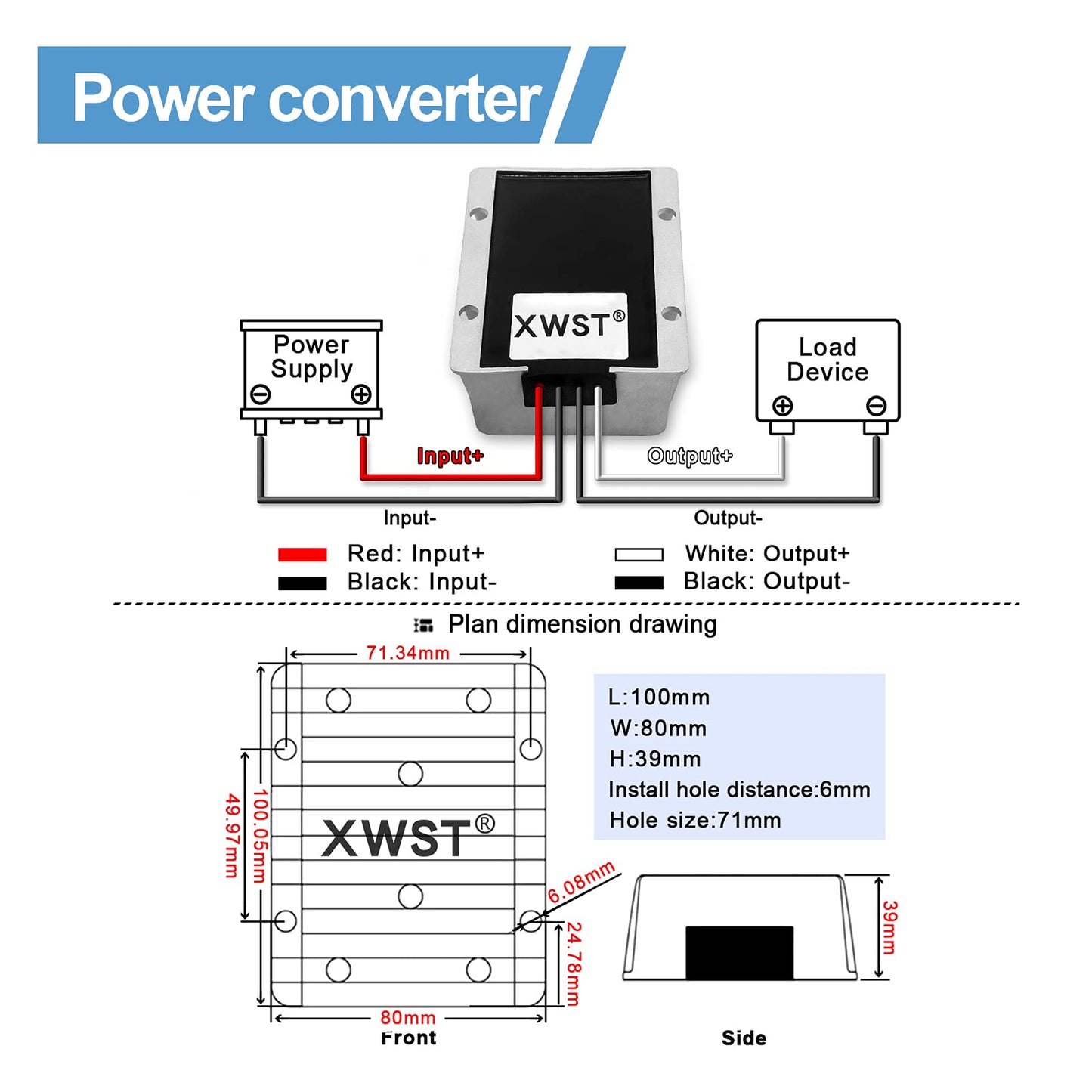 DC DC Stabilizer 9V-36V to 13.8V 15A 207W Boost Buck Converter Waterproof Automatic Voltage Regulator Auto Step Up Down 13.8V Volt Transformer Module