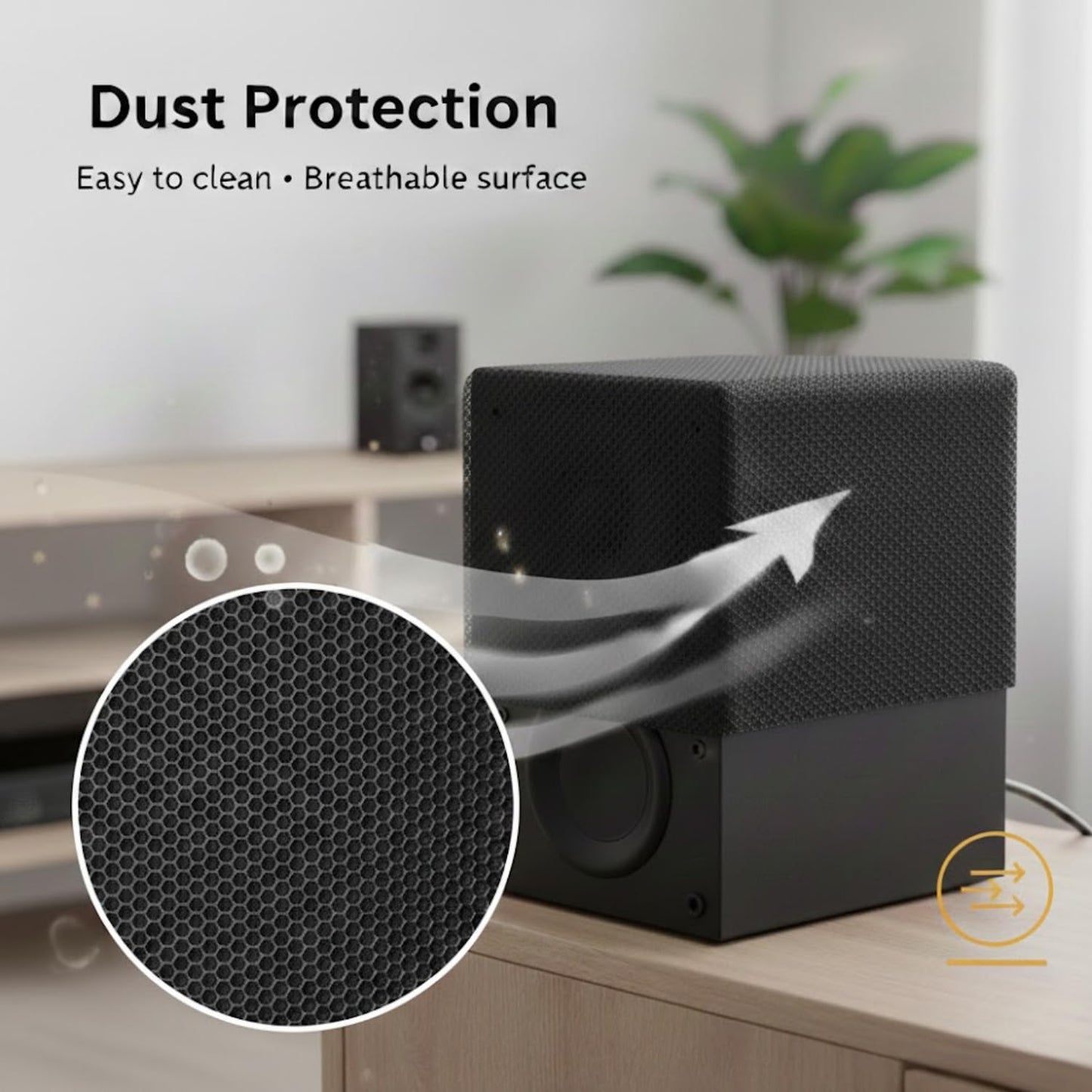 SAVUK Speaker Grill Cloth Fabric 3D Mesh Acoustic Box Cover Breathable Repair Carpet Subwoofer Replacement for Home and Automotive Black (Black, 20" x