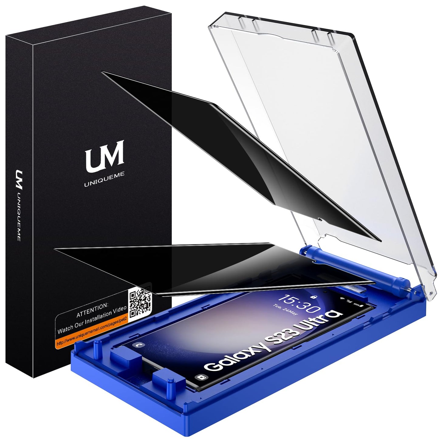 UniqueMe [2+2 Pack for Samsung Galaxy S22 Screen Protector and Camera Lens Protector