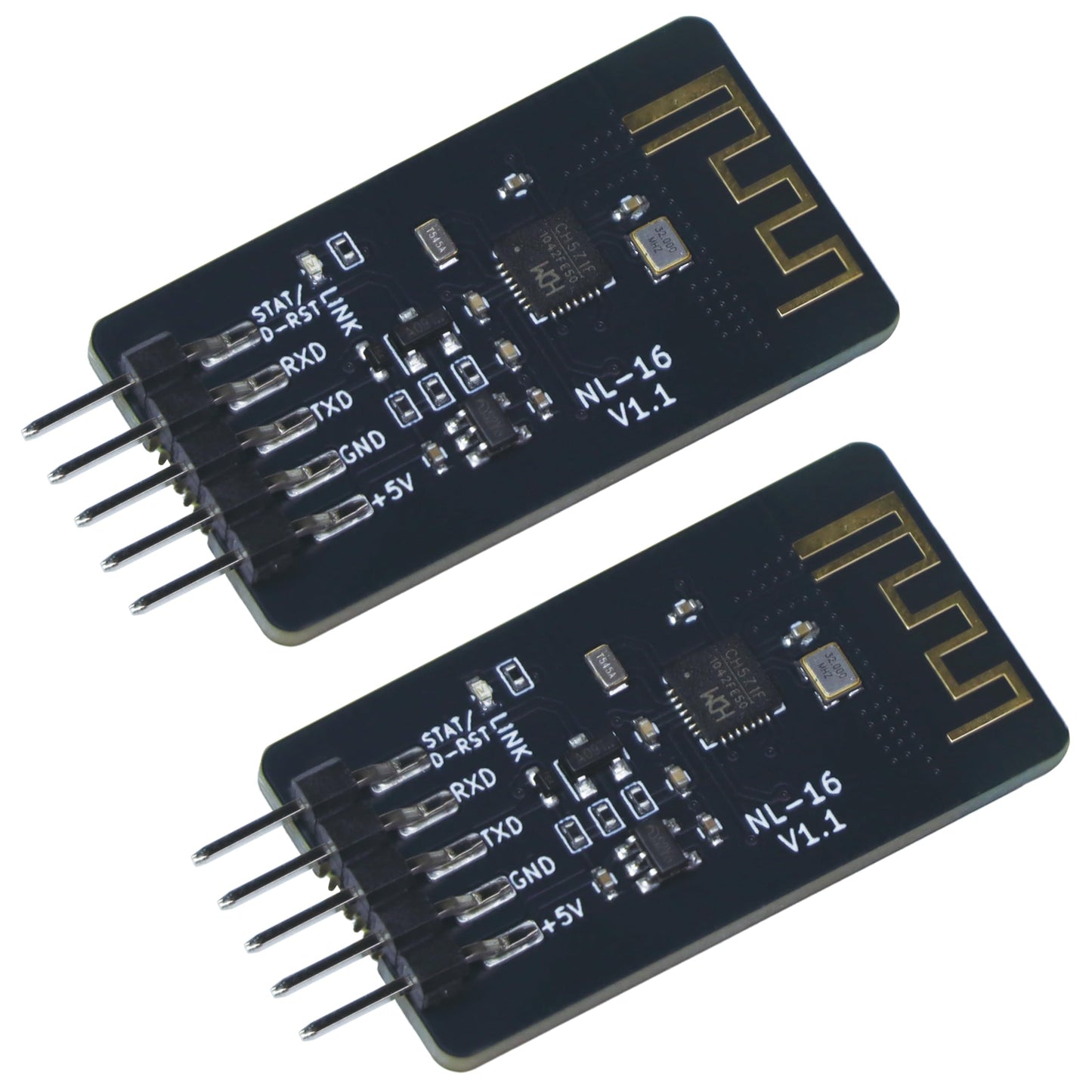 2-Pack NL-16 Bluetooth 4.2 BLE Module, CH571F RISC-V Wireless Serial Port Transparent Transceiver, Support Arduino, High Speed & Long Range
