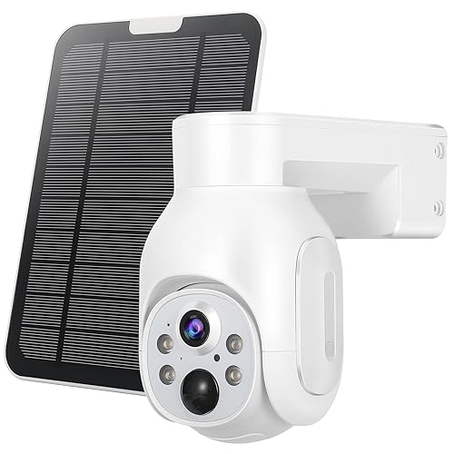 100% Wire-Free Wireless Rechargeable Battery Solar Powered Outdoor 1080P Home PTZ 2.4G WiFi Security Camera PIR Motion Recording Two-Way Audio IP65