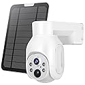 100% Wire-Free Wireless Rechargeable Battery Solar Powered Outdoor 1080P Home PTZ 2.4G WiFi Security Camera PIR Motion Recording Two-Way Audio IP65