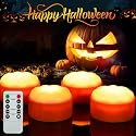 Litake LED Flameless Pumpkin Lights with Remote,Flickering Jack-O-Lantern Lights with Timer,Battery Operated Dimmable Halloween Candle Light