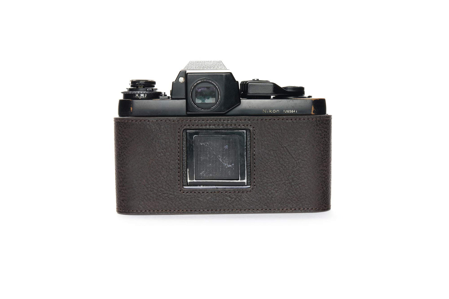 BolinUS F3 Case, Handmade Genuine Real Leather Half Camera Case Bag Cover for Nikon F3 F3HP F3AF F3T Camera With Hand Strap (Coffee)