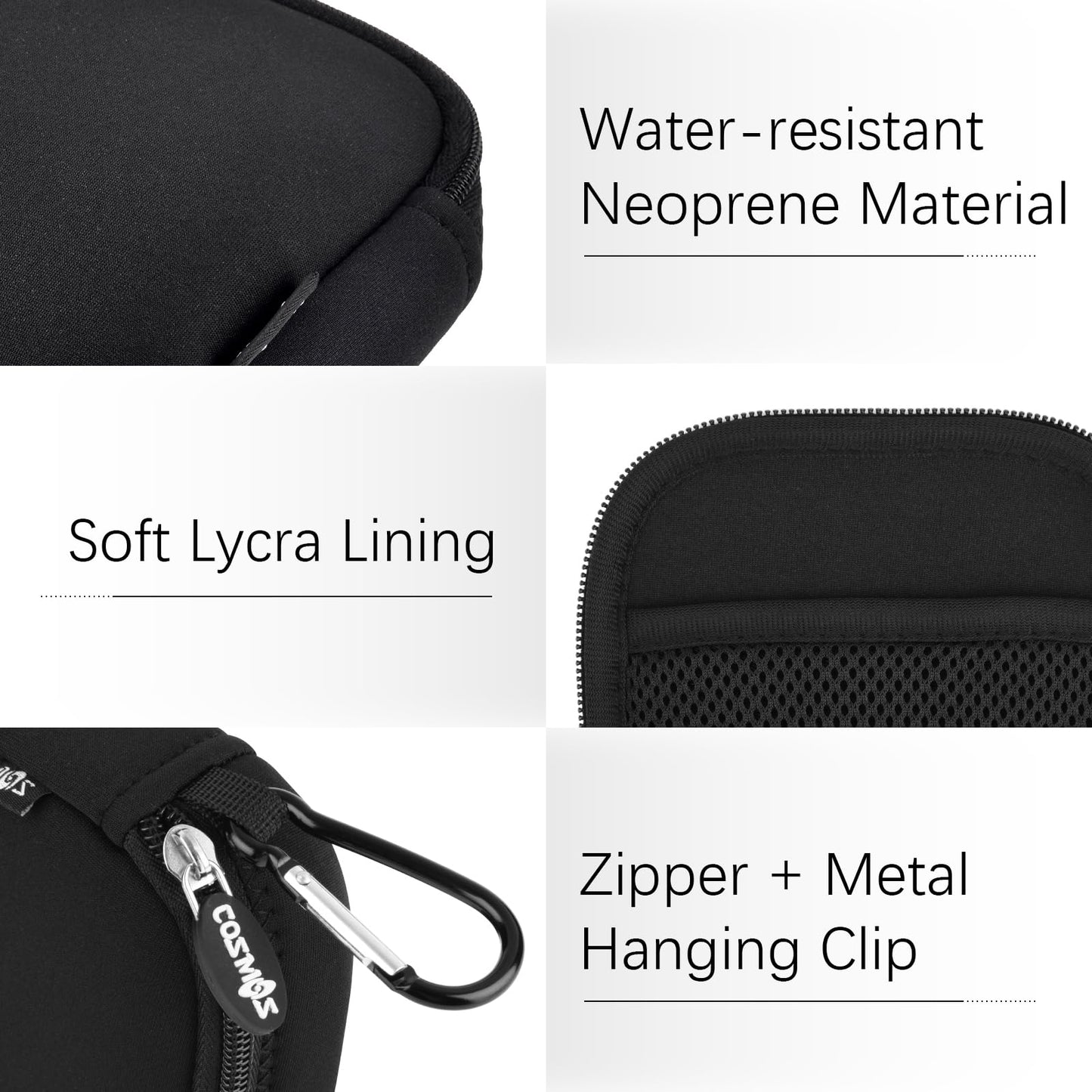 CM Small Travel Carrying Storage Organizer Bag Case Pouch compatible with MagSafe Power Adapter, Laptop Accessories Cables, Cords, USB Drives