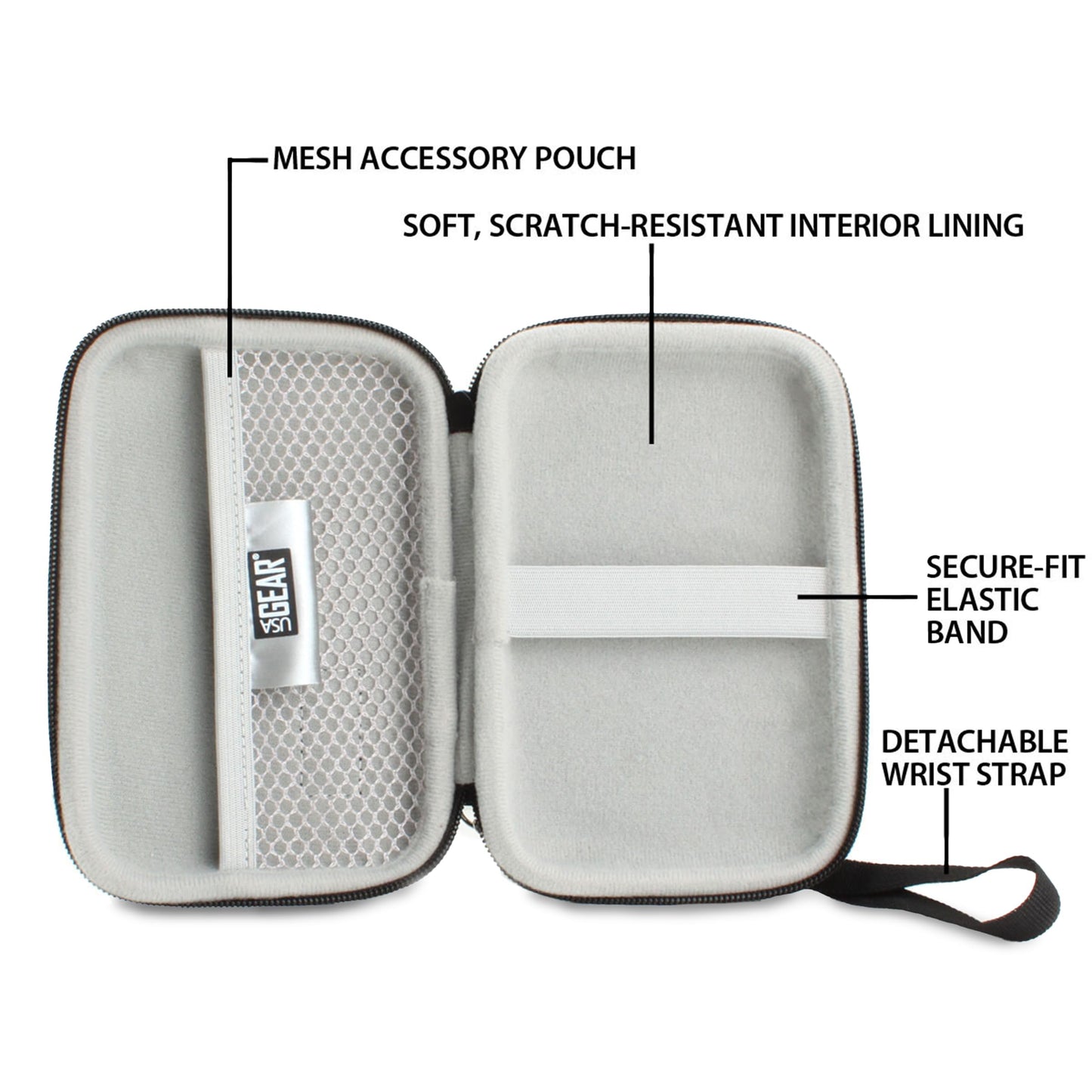 USA Gear Portable WiFi Hotspot for Travel Carrying Case - Internet Booster Case with Wrist Strap Compatible with 4G LTE Wi-Fi Mobile Hotspots from