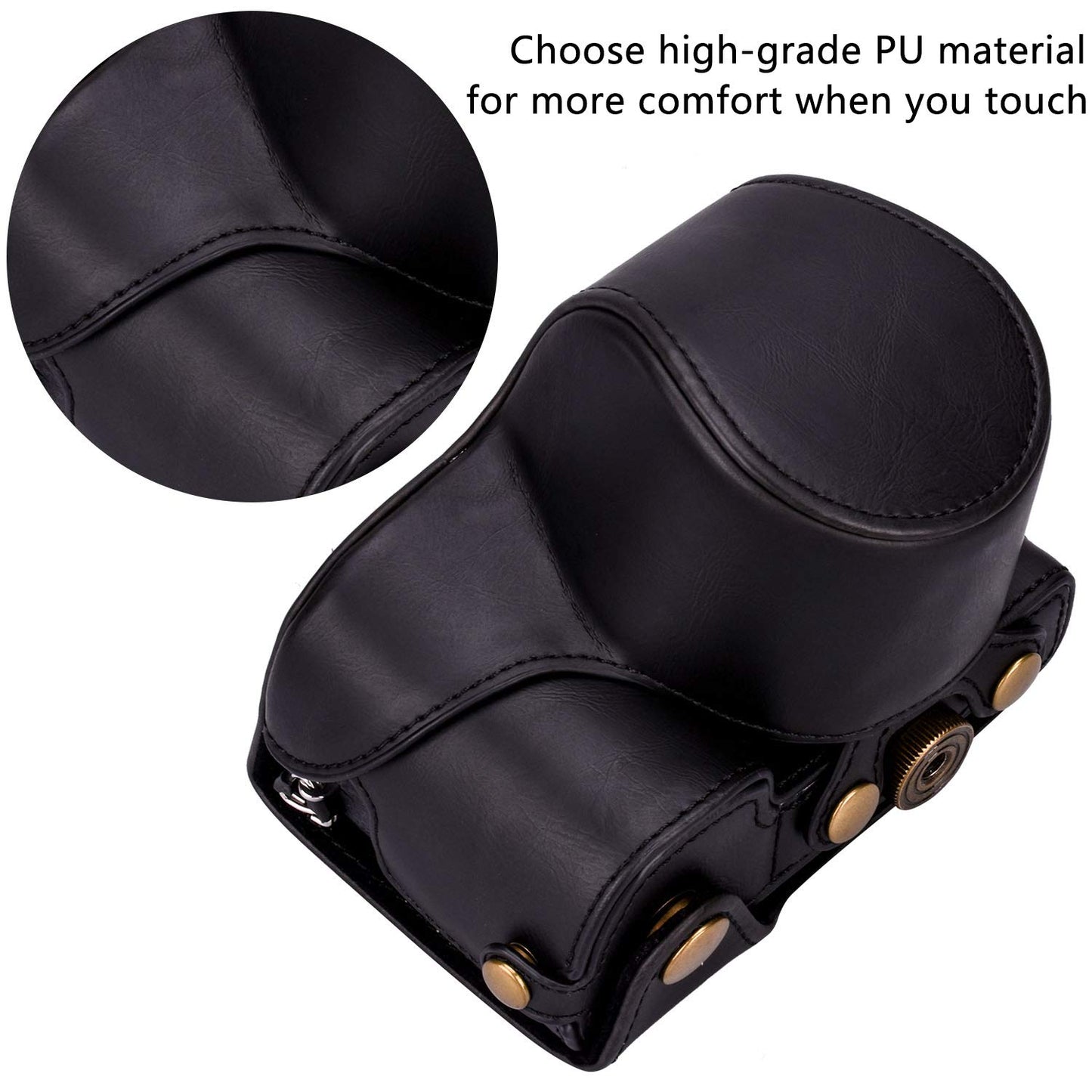 Hargedis XEVN for sony a6400 case,for sony a6300 case,Premium PU Full Body Leather Camera Case Bag for sony alpha a6300 a6000 a6100 a6400 Fit 16-50mm