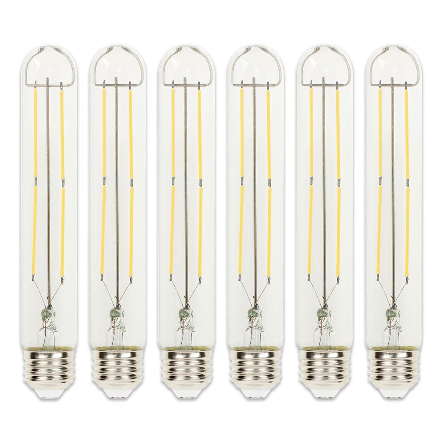 Westinghouse Lighting 5337020 5 Watt (75 Watt Equivalent) T9 Dimmable Clear Filament LED Light Bulb, Medium Base, 6 Pack